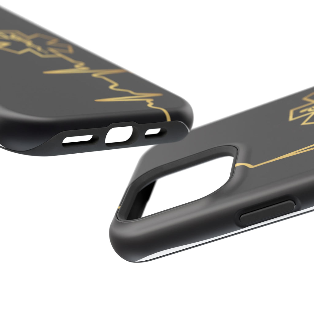 Paramedic/EMT Heartbeat Line Phone Case — Magnetic Wireless Charging Cover