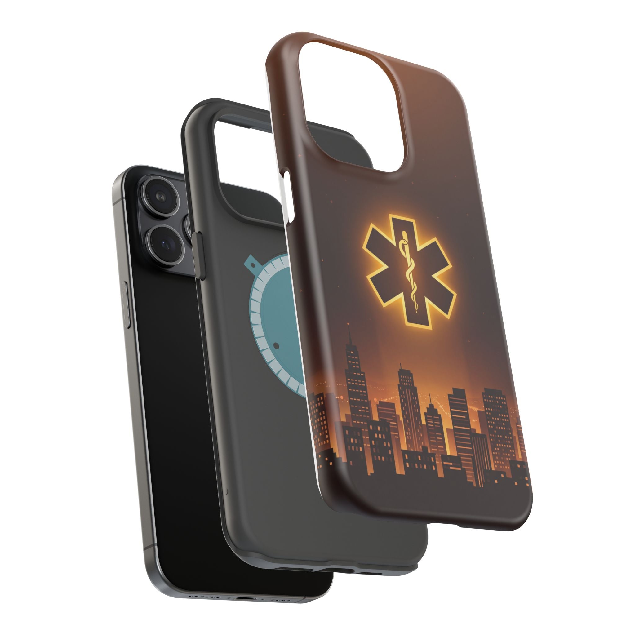 Paramedic/EMT Skyline Phone Case — Magnetic Wireless Charging Cover