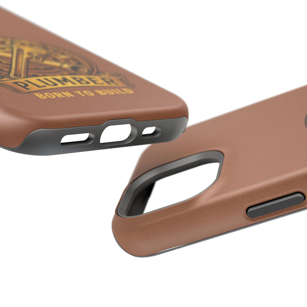 Plumber Born to Build Phone Case — Badge Wireless Charging Cover