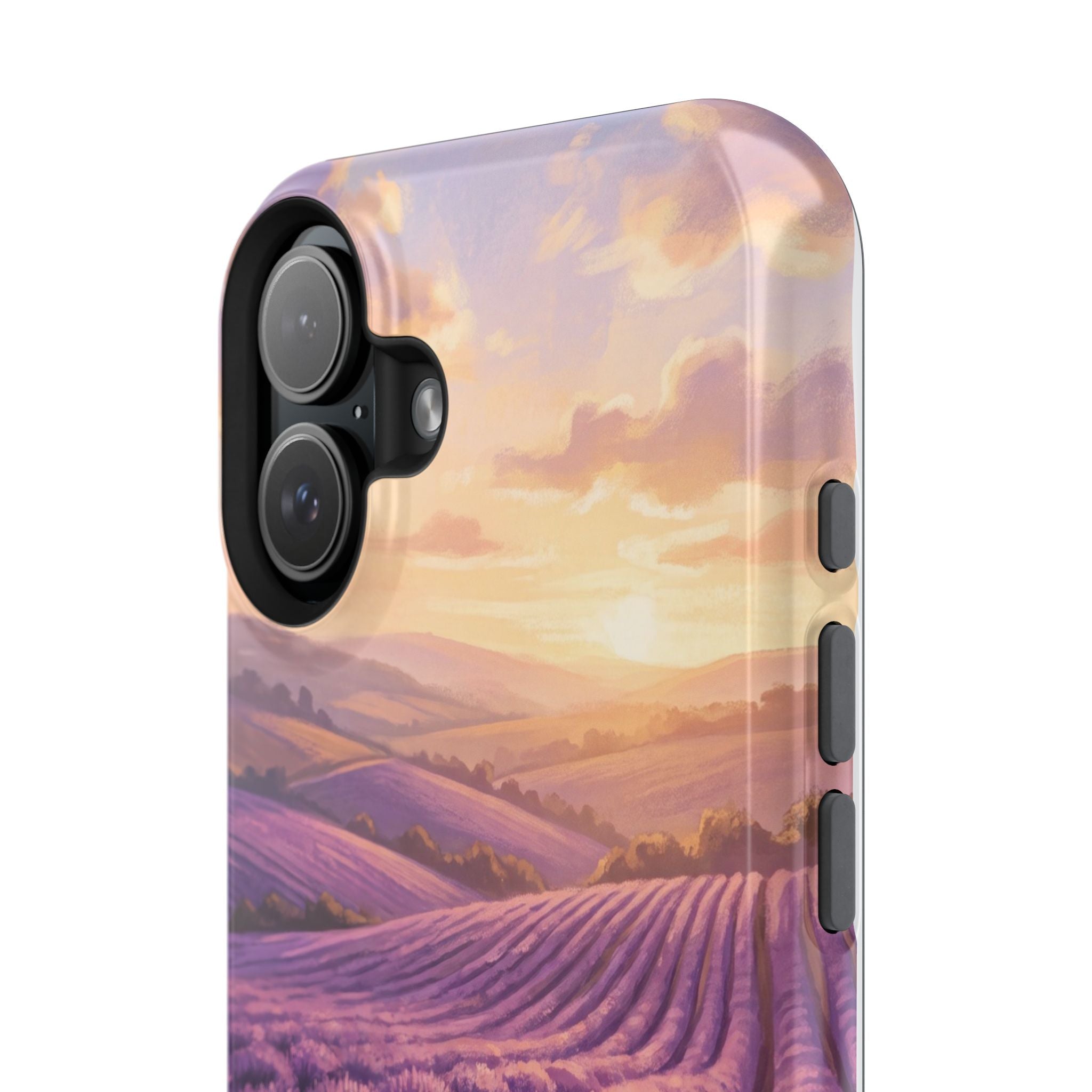Personalized Dachshund Lavender Field Phone Case — Wireless Charging Cover