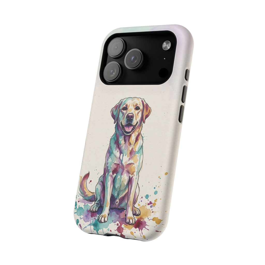 Watercolor Labrador Phone Case — Tough Magnetic Case with Wireless Charging