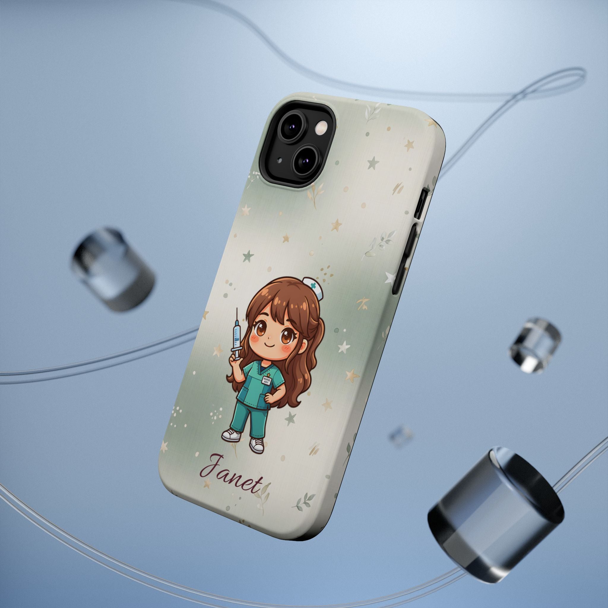 Personalized Nurse with Syringe Phone Case — Wireless Charging Cover