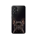 Black French Bulldog Phone Case — Impact-Resistant Wireless Charging Cover