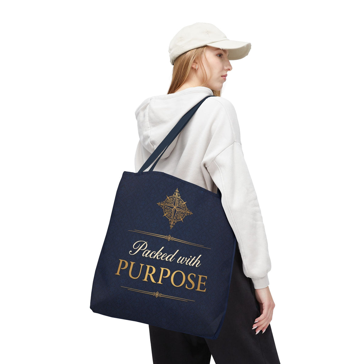 Packed with Purpose Tote | Inspirational Nurse Gift Tote Bag | Healthcare Worker Appreciation Gift | Premium Polyester Carry-All