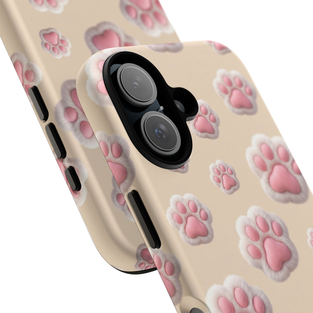 Golden Retriever Paw Print Phone Case | Cute Pink Paw Pattern for Dog Lovers | iPhone & Samsung