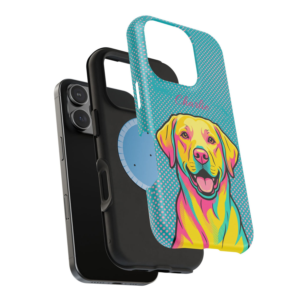 Personalized Pop Art Labrador Phone Case — Tough Magnetic Case with Wireless Charging
