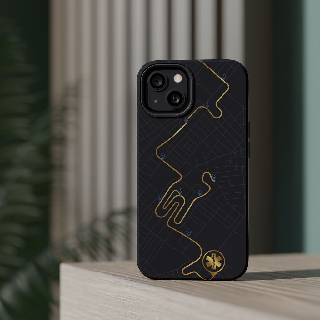 Paramedic/EMT Route Line Phone Case — Magnetic Wireless Charging Cover