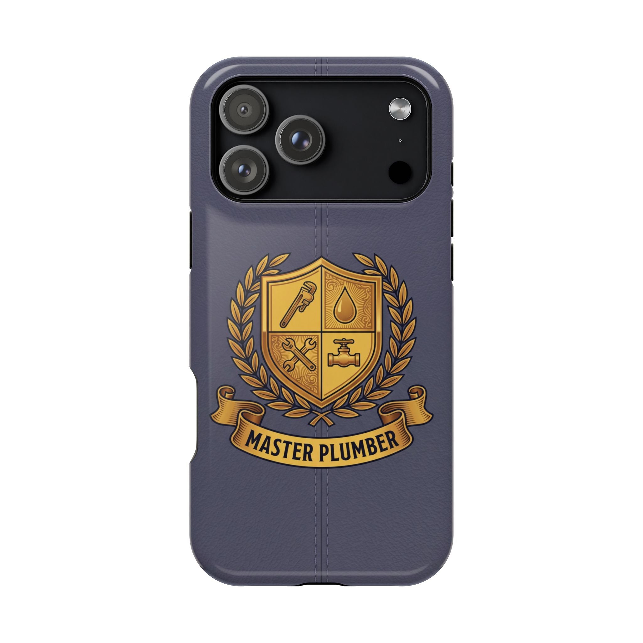 Master Plumber Crest Phone Case — Heraldic Shield Wireless Charging Cover