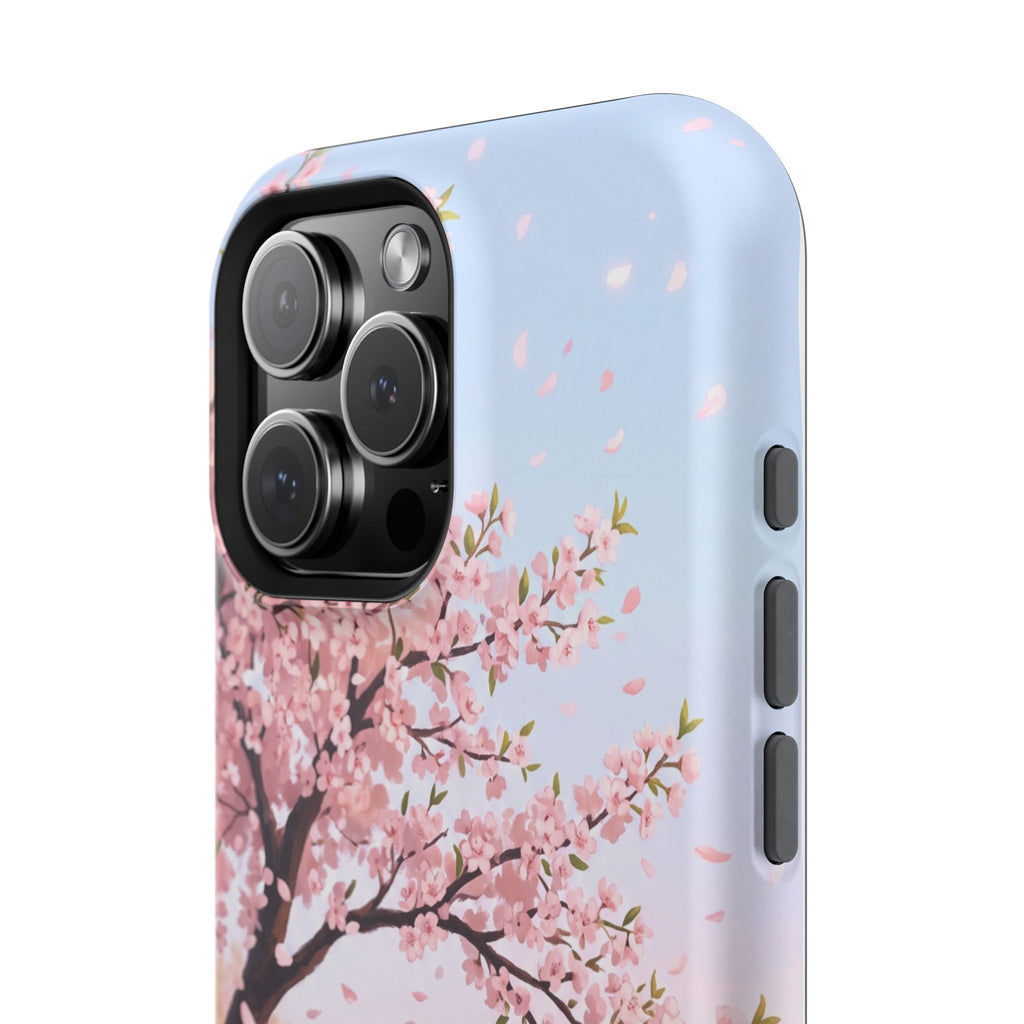 Personalized Dachshund Cherry Blossom Phone Case — Wireless Charging Cover
