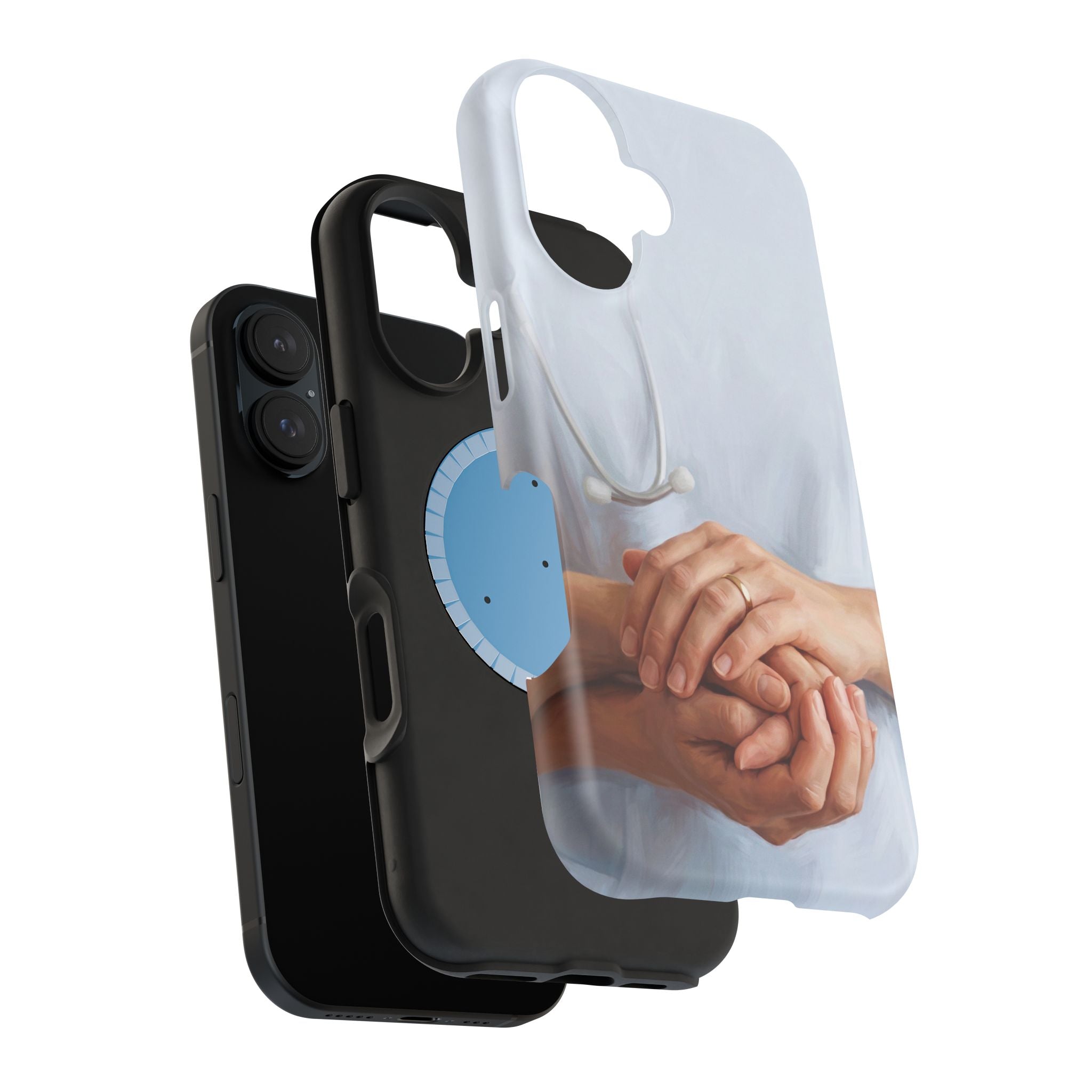 Impact-Resistant Phone Case — Caring Hands Wireless Charging Cover