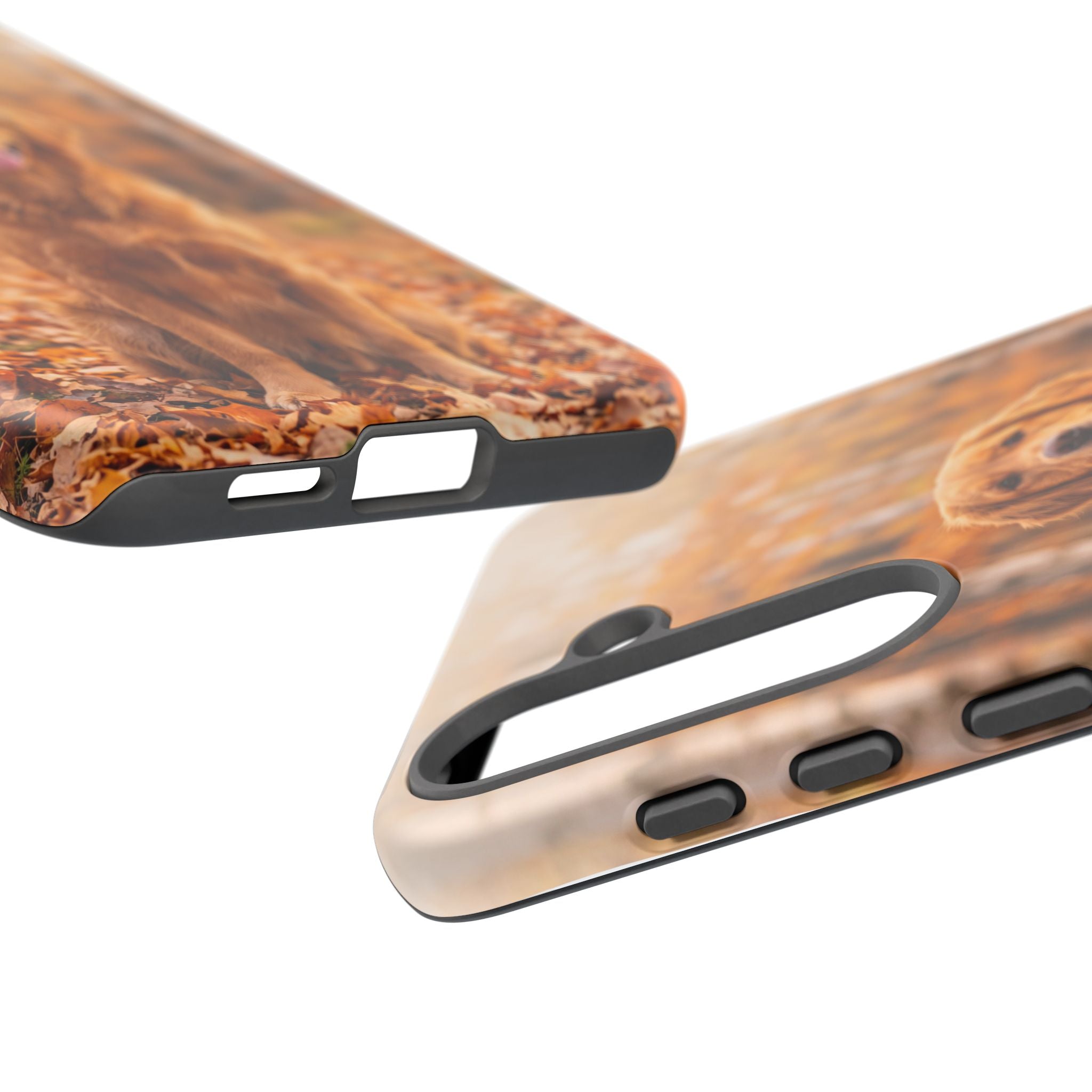 Golden Retriever Autumn Forest Phone Case | Happy Dog in Fall Foliage | Samsung & iPhone