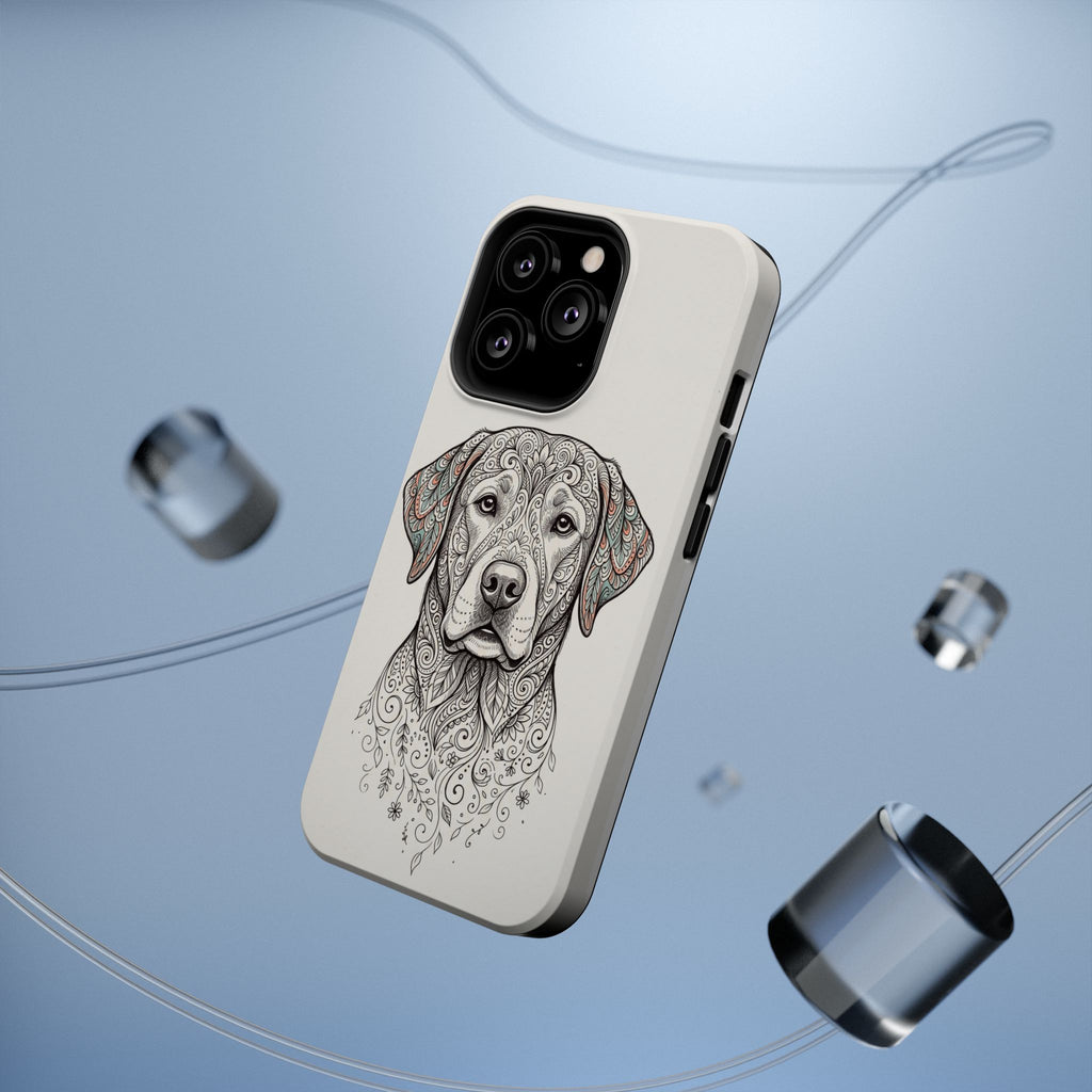 Mandala Labrador Phone Case — Tough Magnetic Case with Wireless Charging
