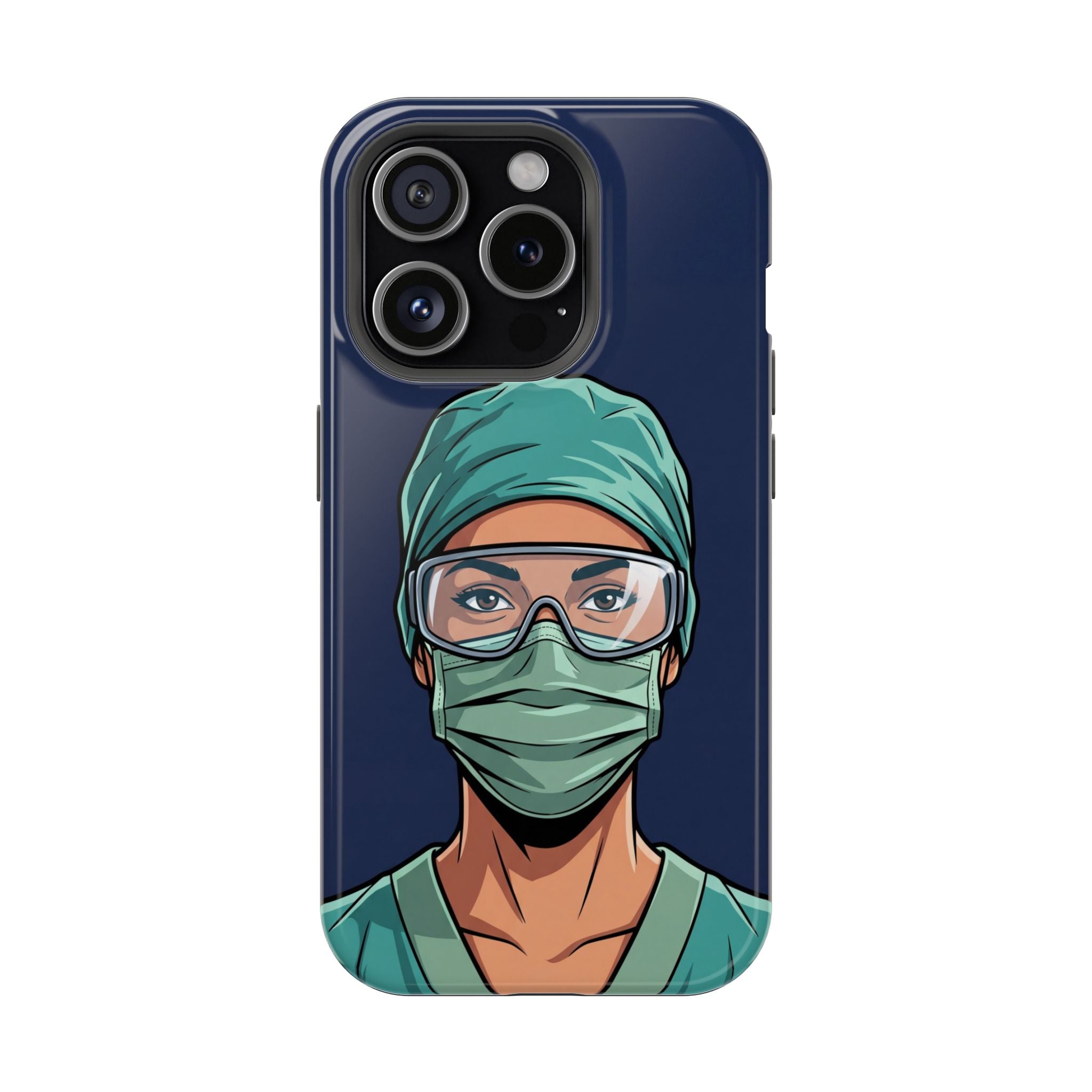 Bold Nurse Portrait Phone Case — Magnetic Wireless Charging Cover