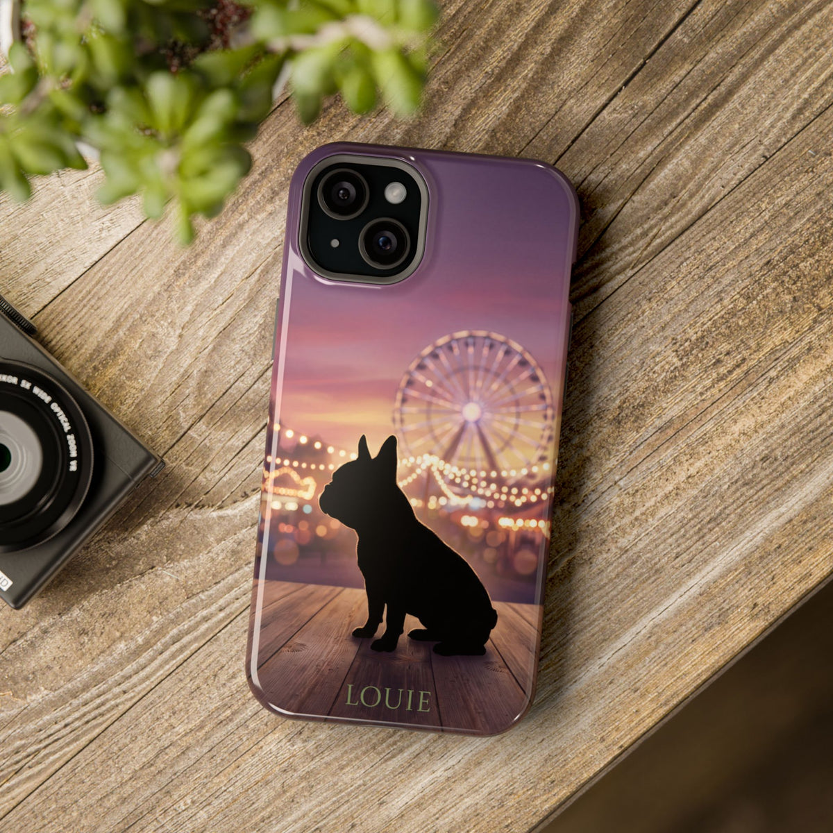 Personalized French Bulldog Carnival Nights Phone Case — Wireless Charging Cover