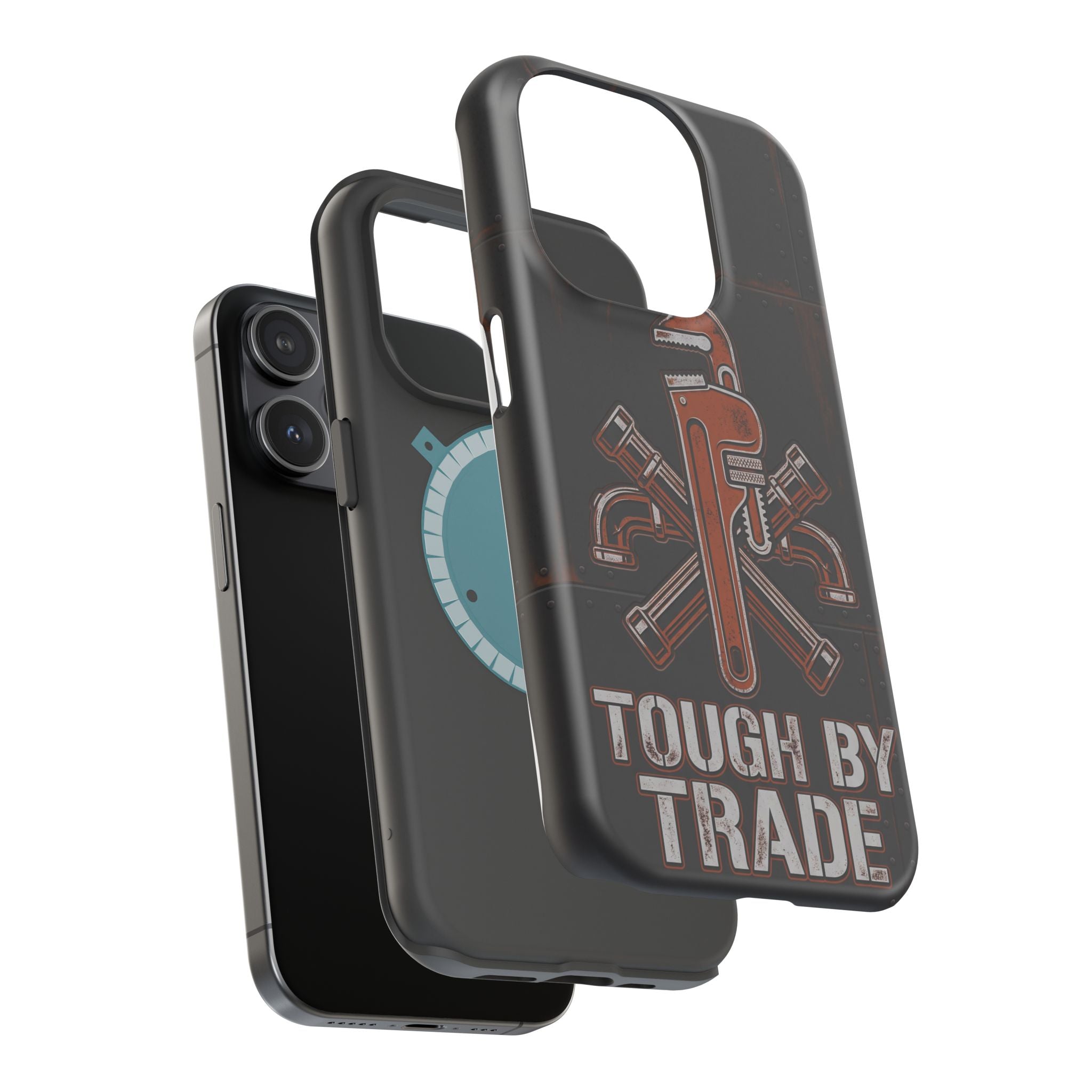 Tough By Trade Phone Case — Crossed Wrenches Wireless Charging Cover