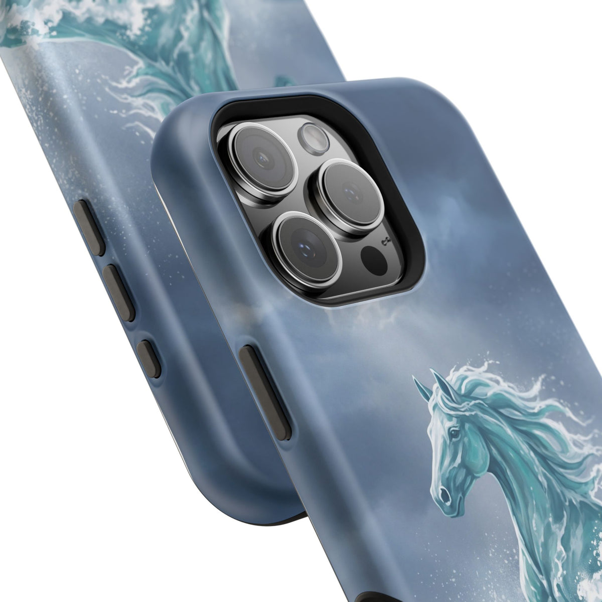 Personalized Ocean Wave Horse Phone Case — Tough Magnetic Case with Wireless Charging