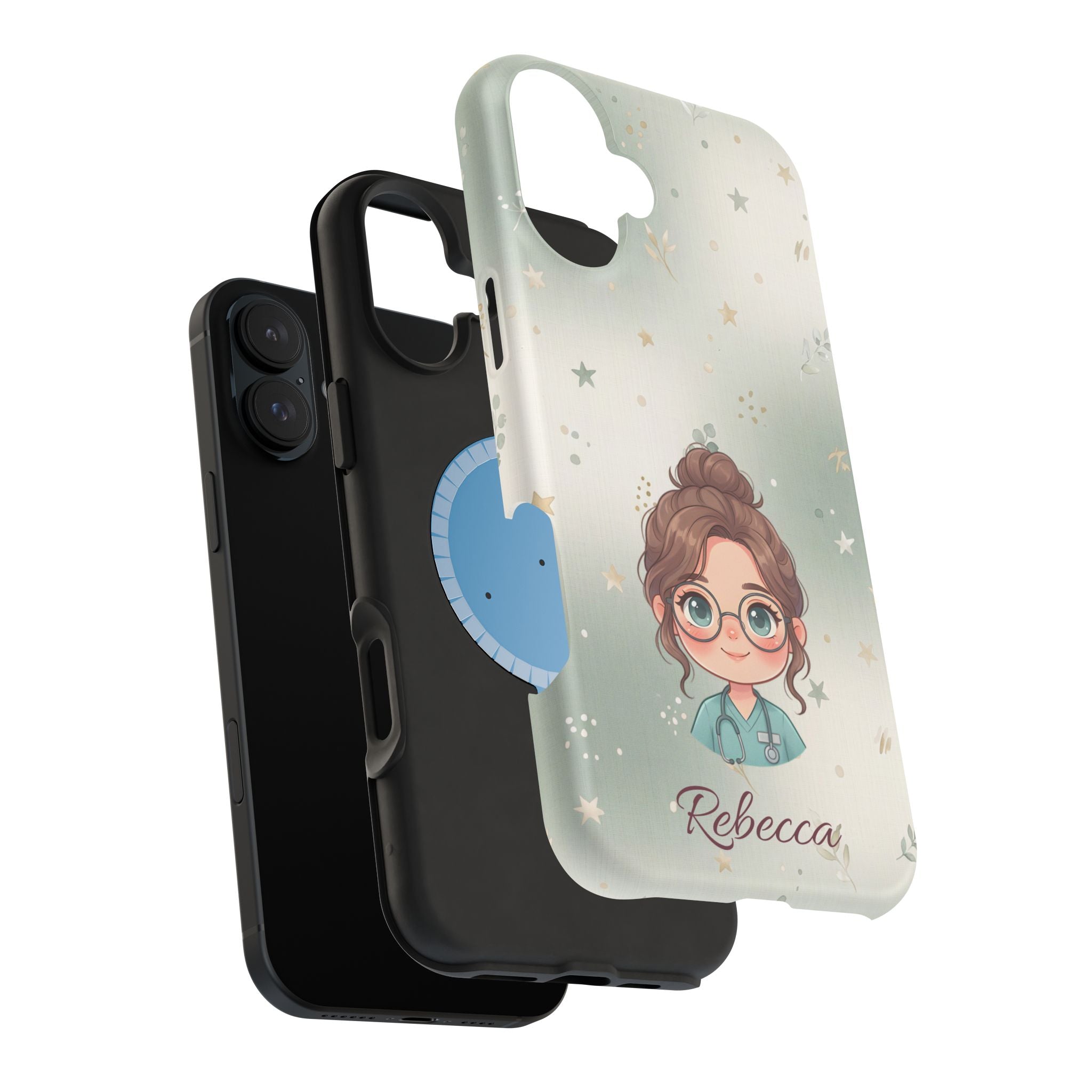 Personalized Starry Nurse Phone Case — Wireless Charging Cover