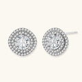 Celestial Halo Moissanite Stud Earrings