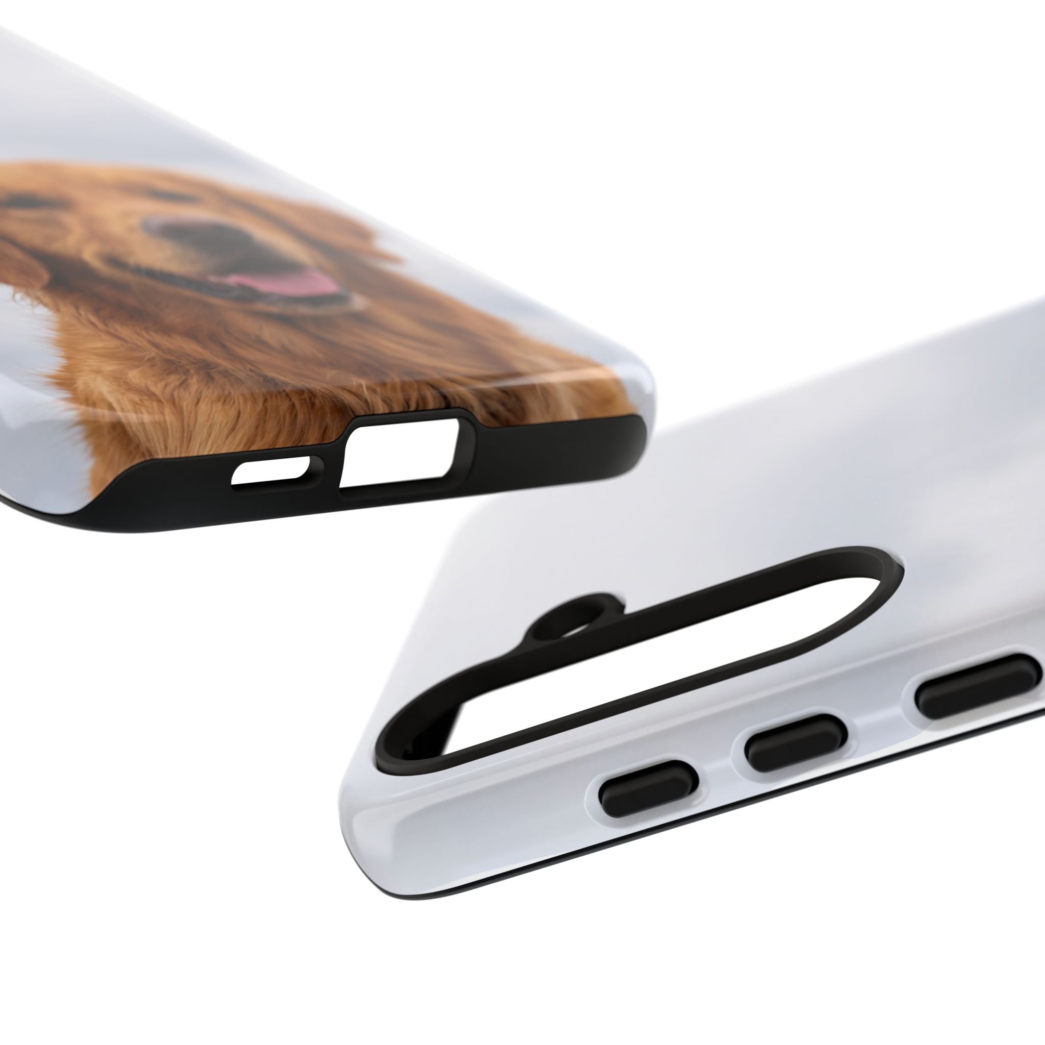 Golden Retriever Portrait Phone Case | Happy Dog Photo on Soft Sky Background | Samsung & iPhone