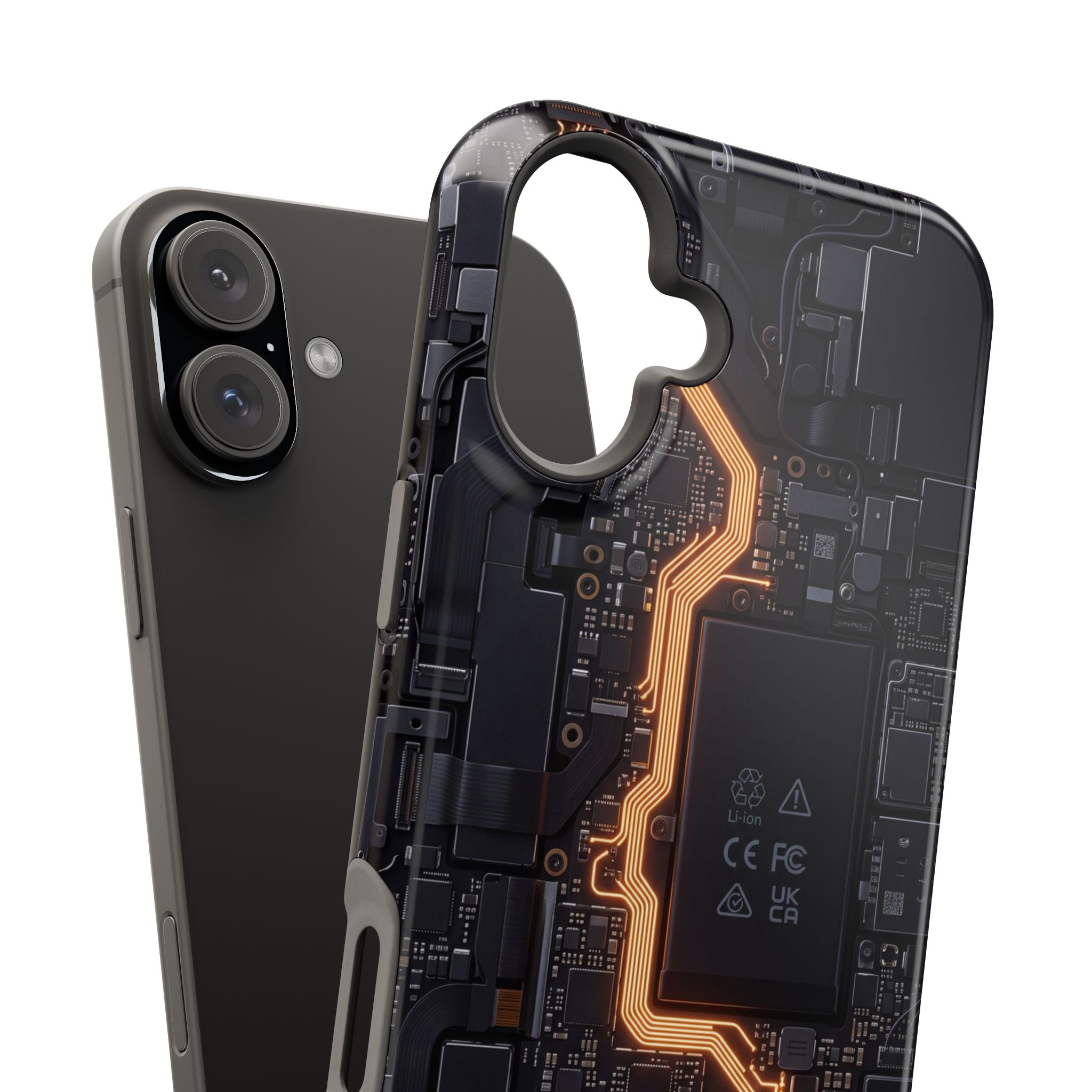 Electrician Circuit Bolt Phone Case — Impact-Resistant Wireless Charging Cover