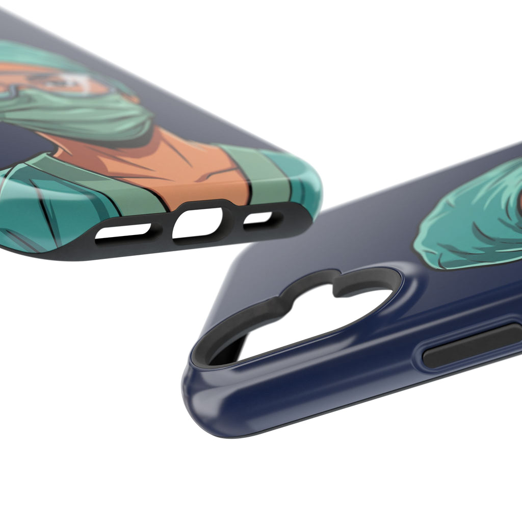 Bold Nurse Portrait Phone Case — Magnetic Wireless Charging Cover