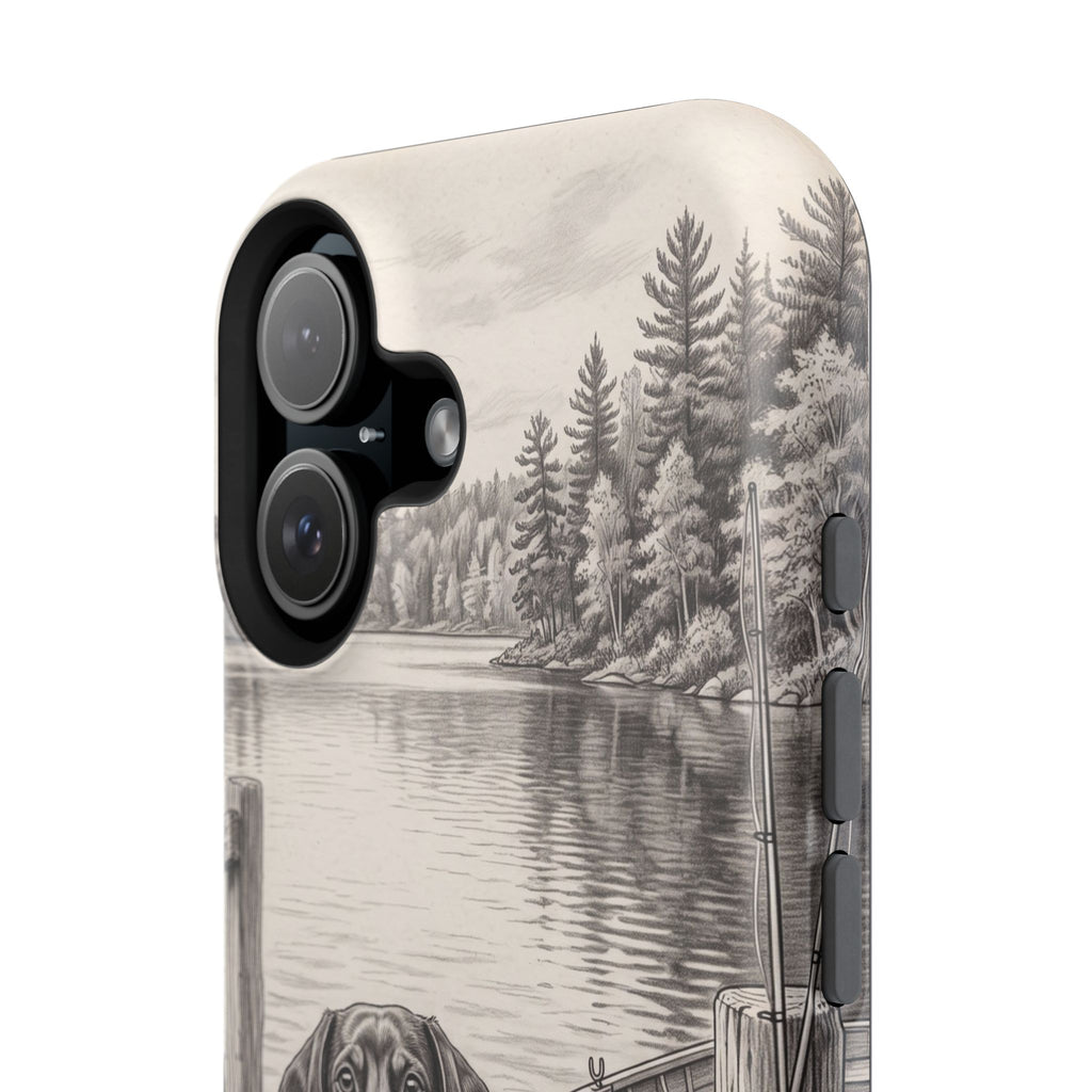 Personalized Dachshund Sunset Beach Phone Case — Wireless Charging Cover