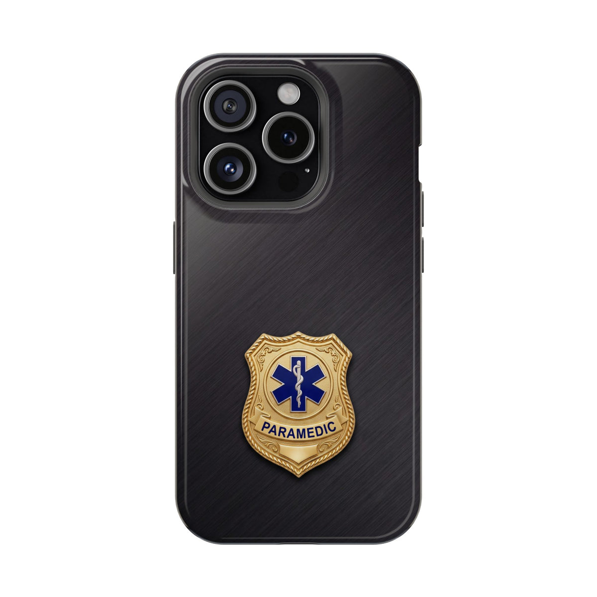 Gold Paramedic Badge Phone Case — Magnetic Wireless Charging Cover