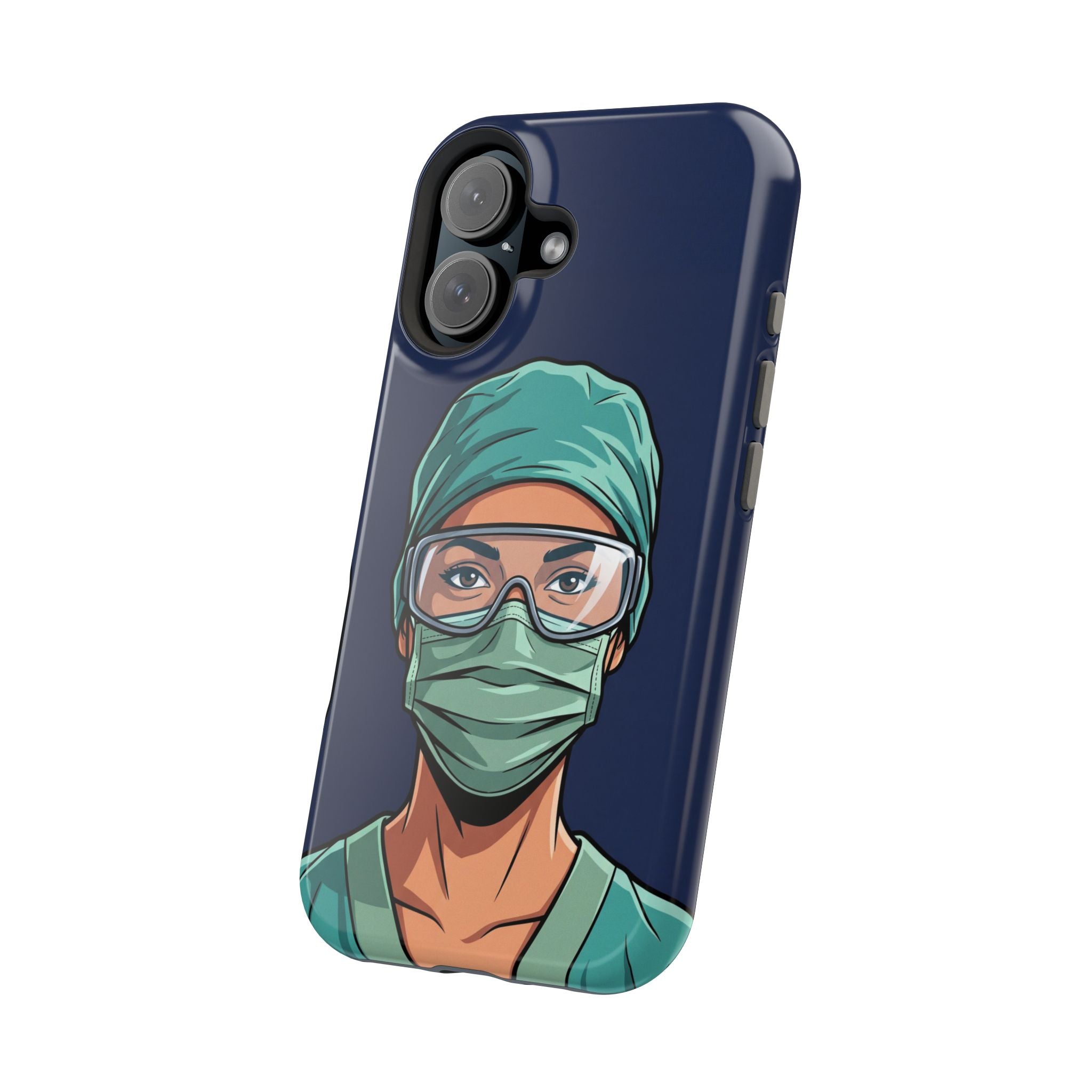 Bold Nurse Portrait Phone Case — Magnetic Wireless Charging Cover