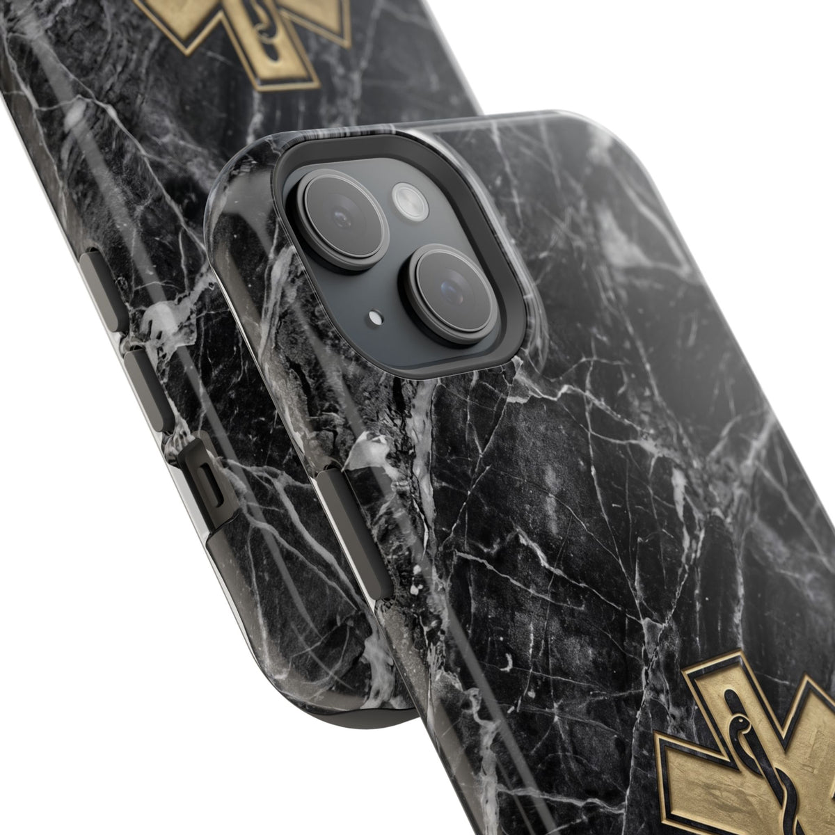 Paramedic/EMT Marble Phone Case — Magnetic Wireless Charging Cover