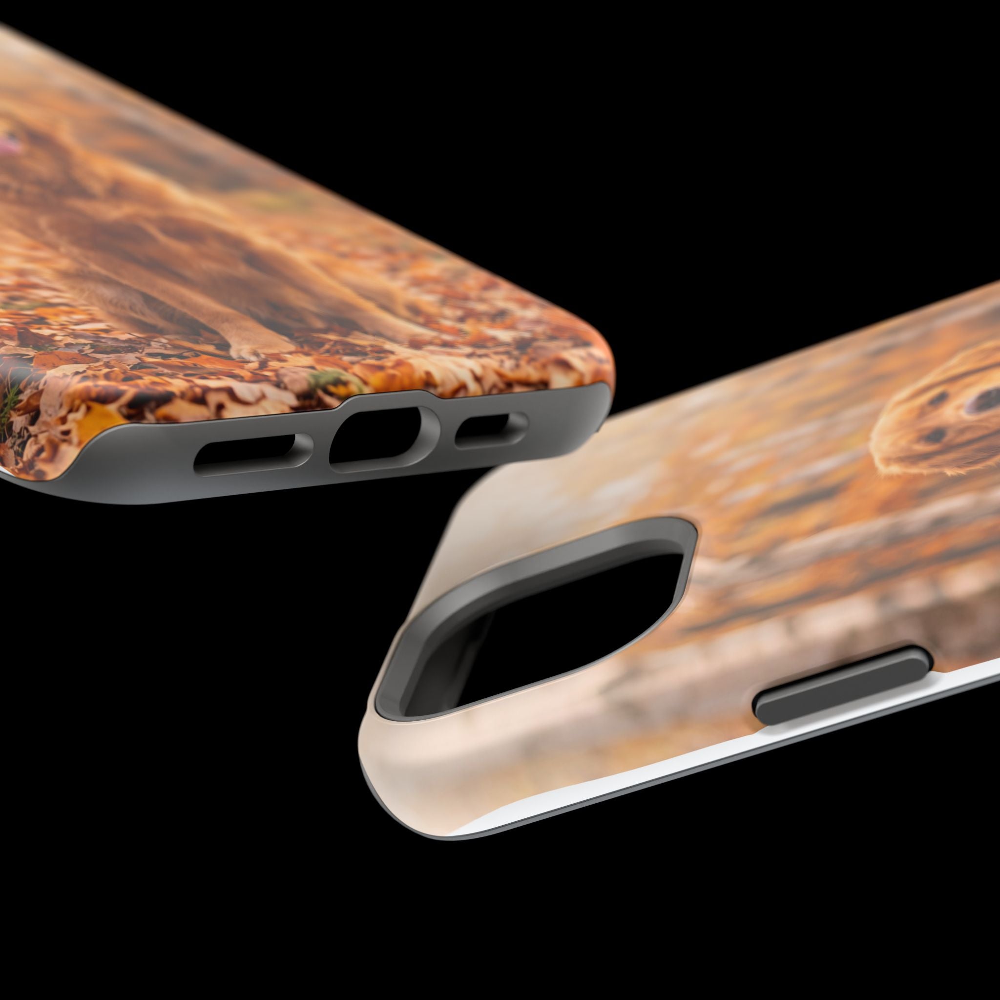 Autumn Golden Retriever Phone Case — Impact-Resistant Wireless Charging Cover