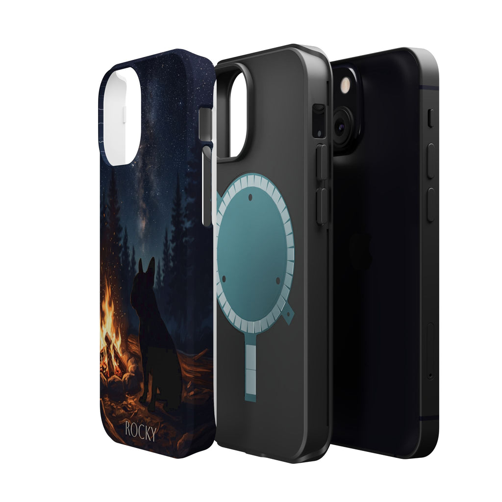 Personalized French Bulldog Campfire Phone Case — Wireless Charging Cover