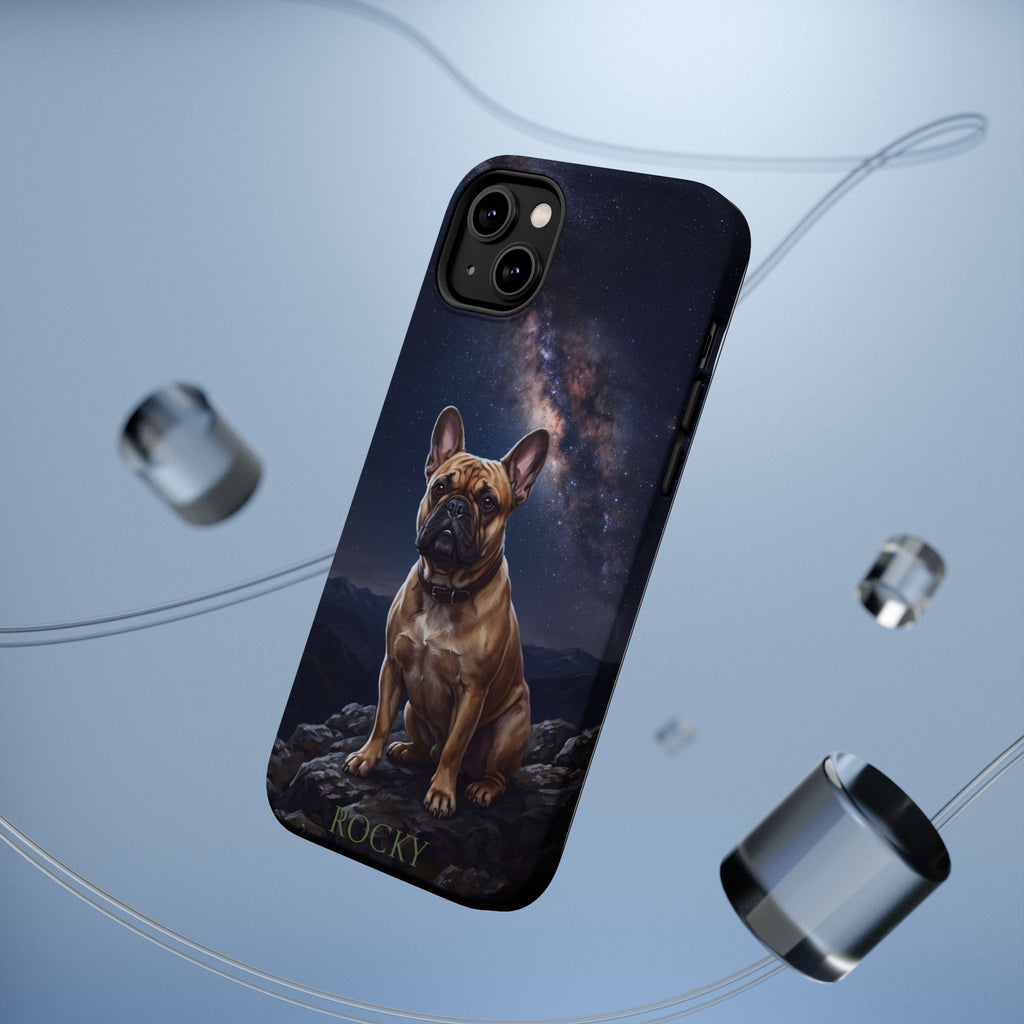 Personalized French Bulldog Starry Night Sky Phone Case — Wireless Charging Cover