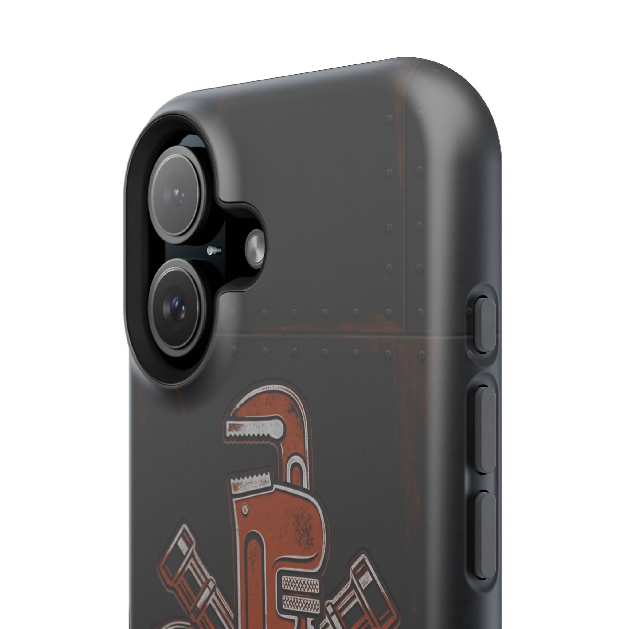 Tough By Trade Phone Case — Crossed Wrenches Wireless Charging Cover
