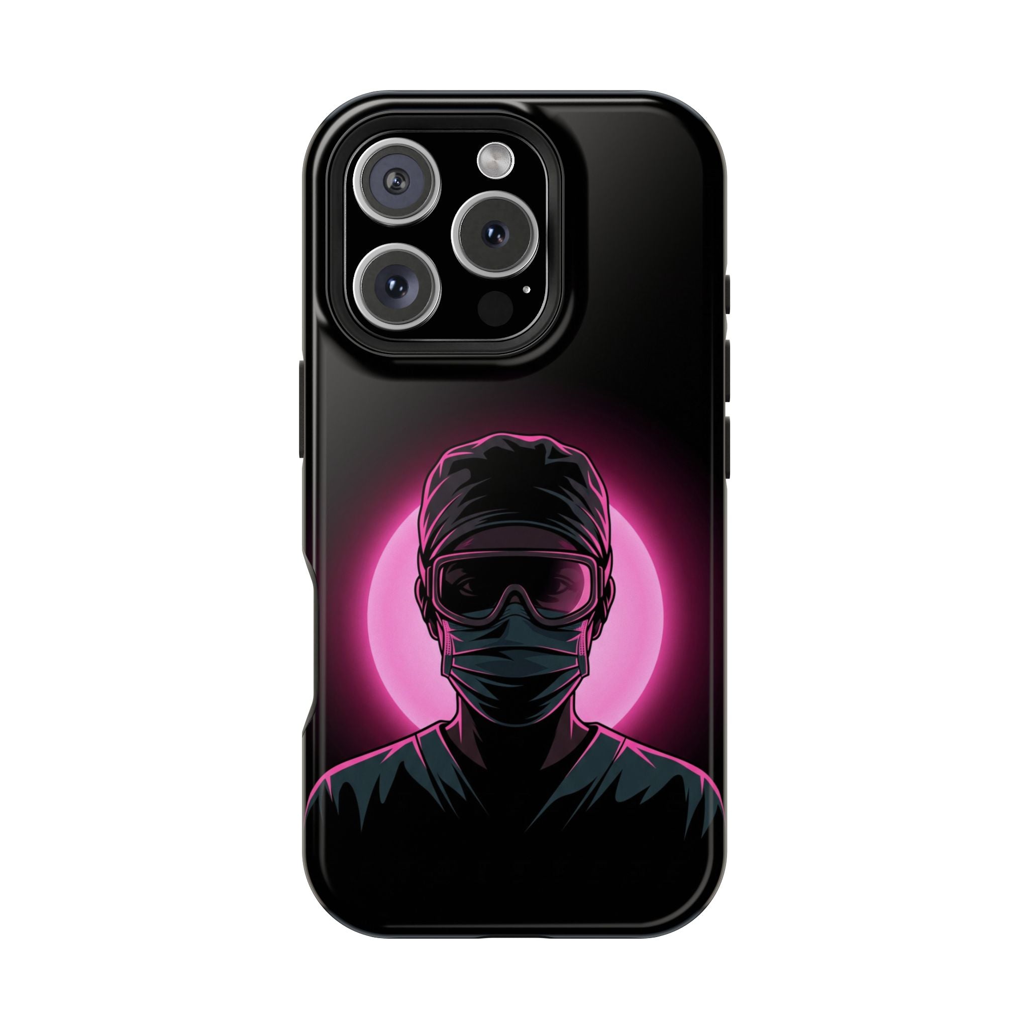 Nurse Portrait Phone Case — Navy Wireless Charging Cover