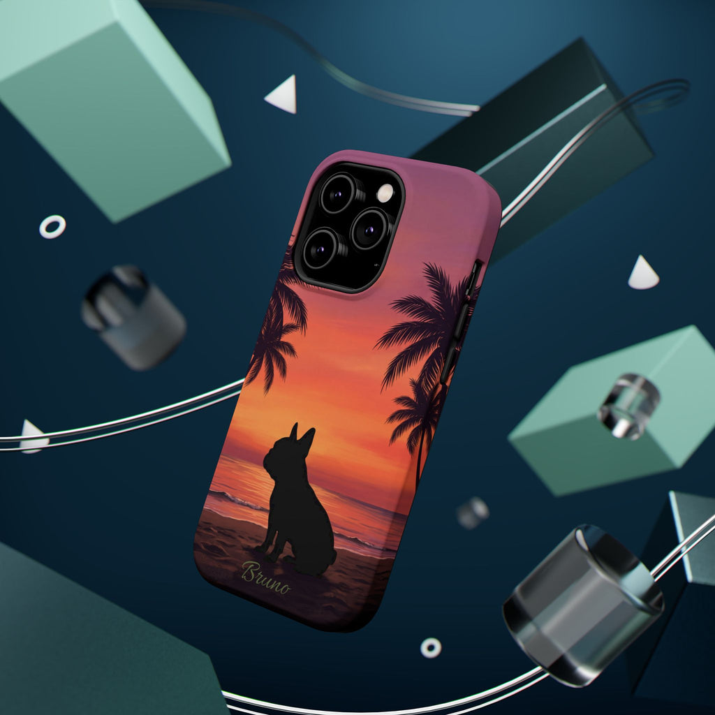 Personalized French Bulldog Tropical Beach Phone Case — Wireless Charging Cover