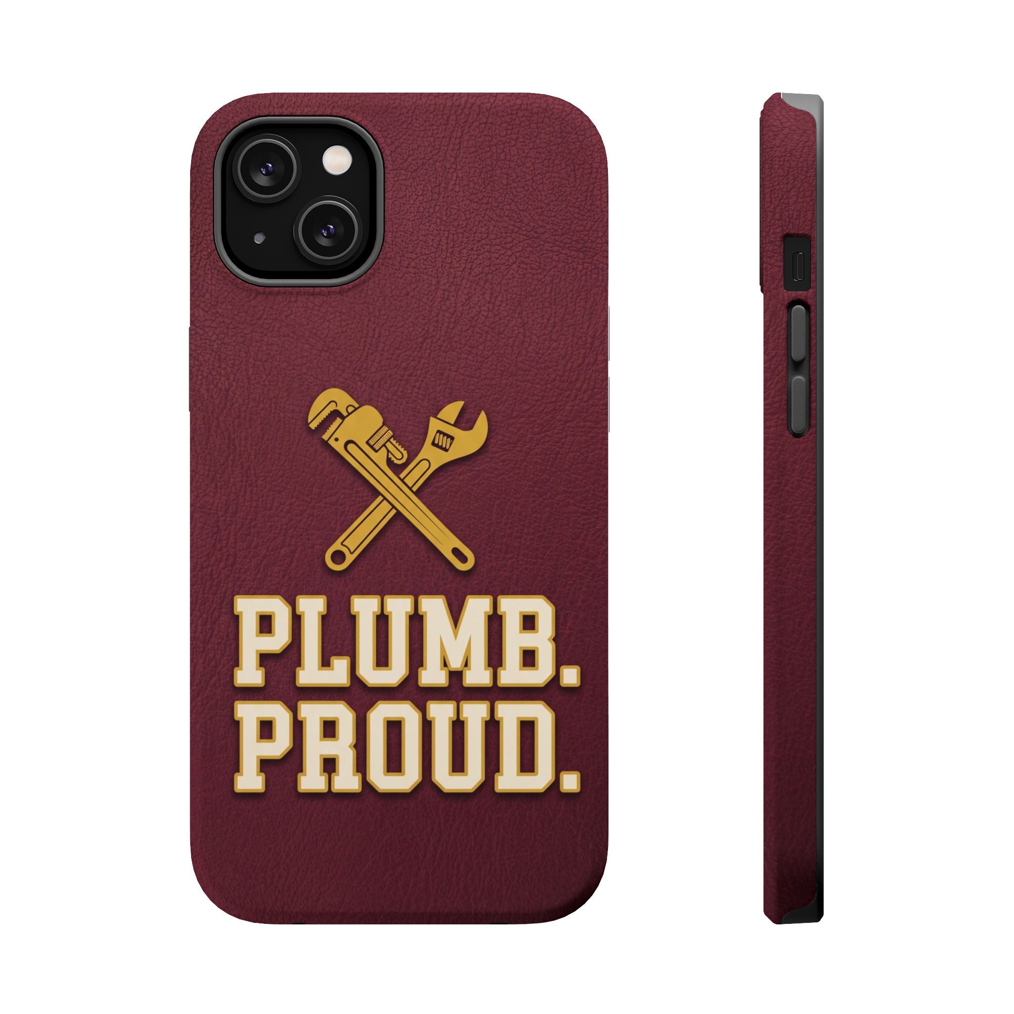 Plumb. Proud. Phone Case — Crossed Wrenches Wireless Charging Cover