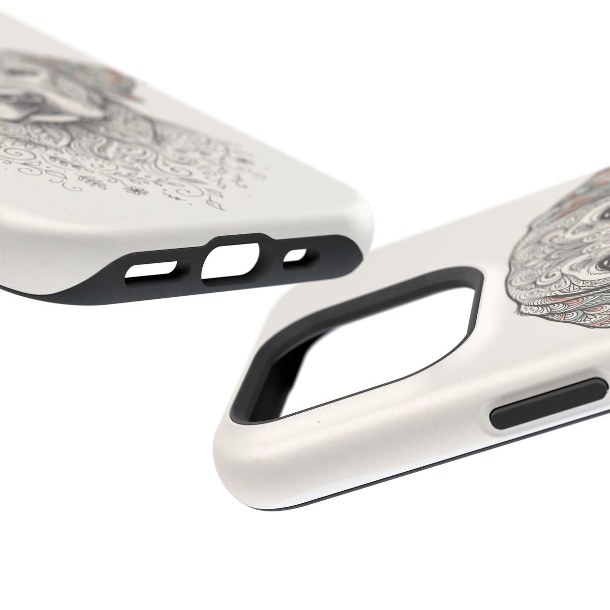 Mandala Labrador Phone Case — Tough Magnetic Case with Wireless Charging