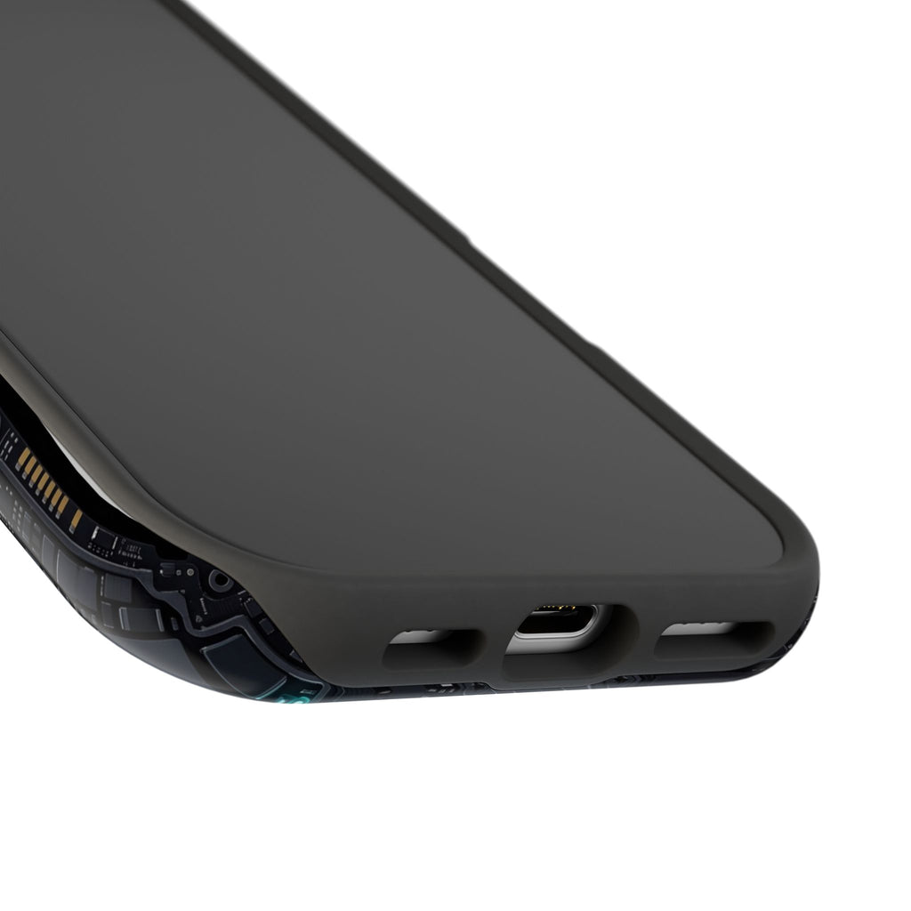 Cyan Bolt Electrician Phone Case — Electric Circuit Wireless Charging Cover