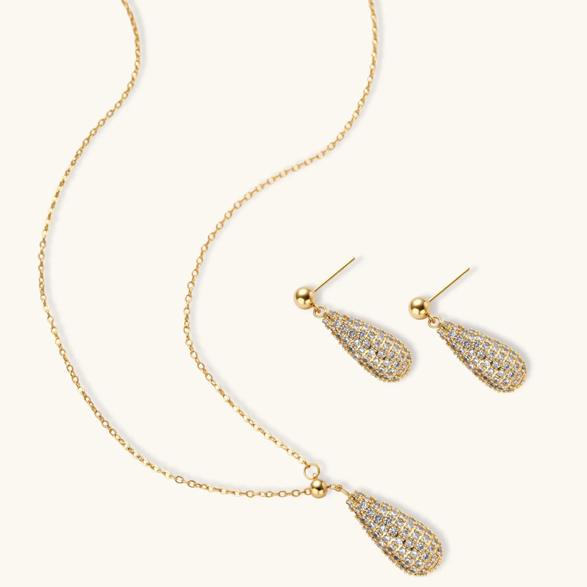 Golden Luxe Crystal Jewelry Set