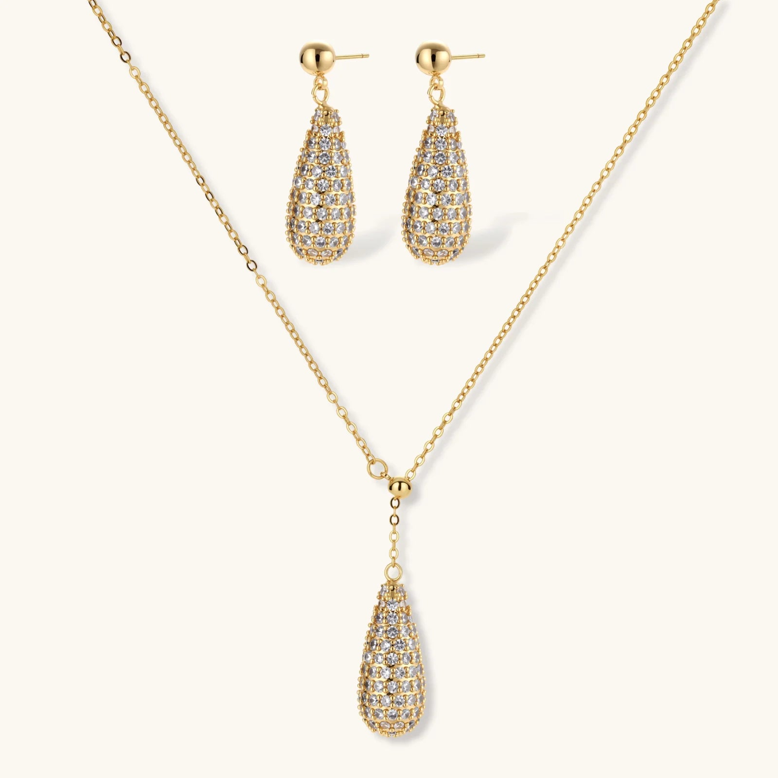 Golden Luxe Crystal Jewelry Set