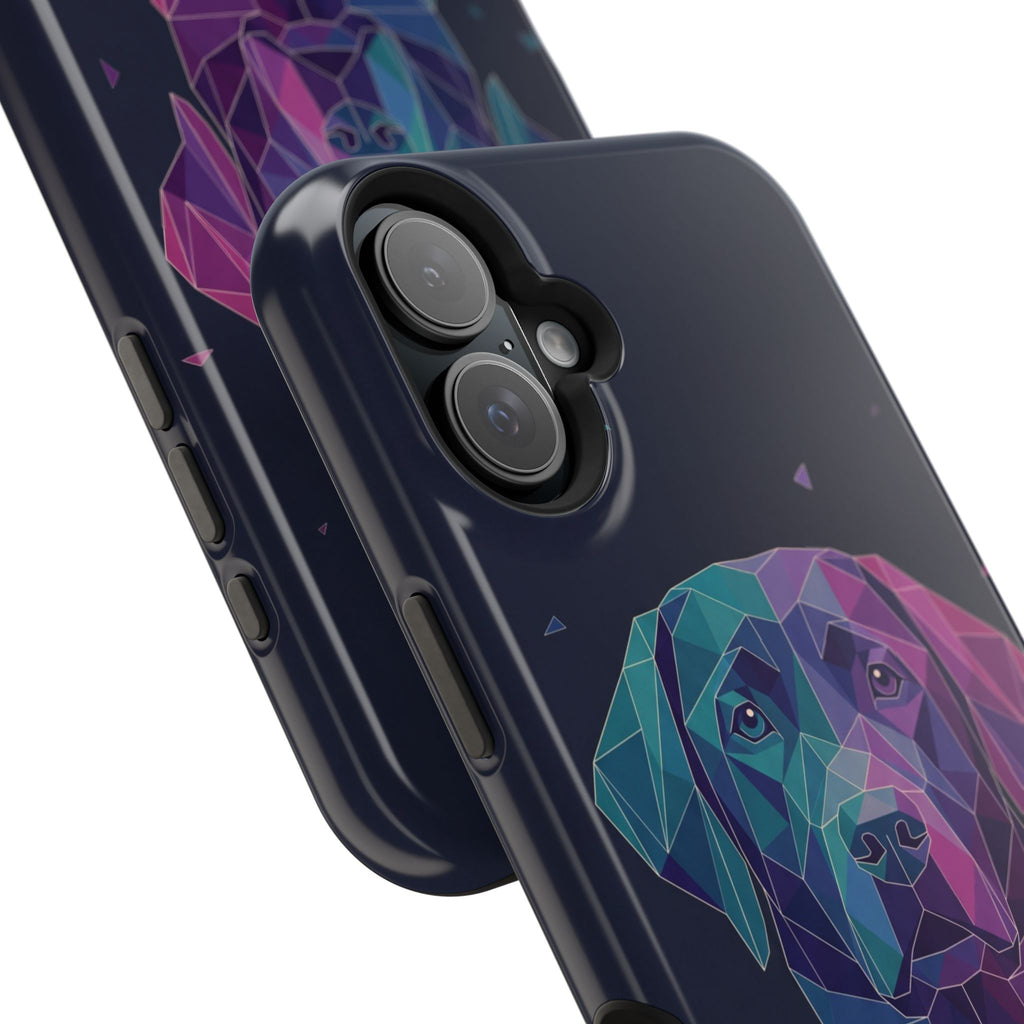 Geometric Labrador Phone Case — Tough Magnetic Case with Wireless Charging