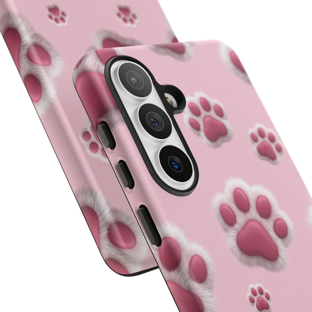 iphone & Samsung - Pink Paws Tough Phone Case — Cute Protective iPhone Cover