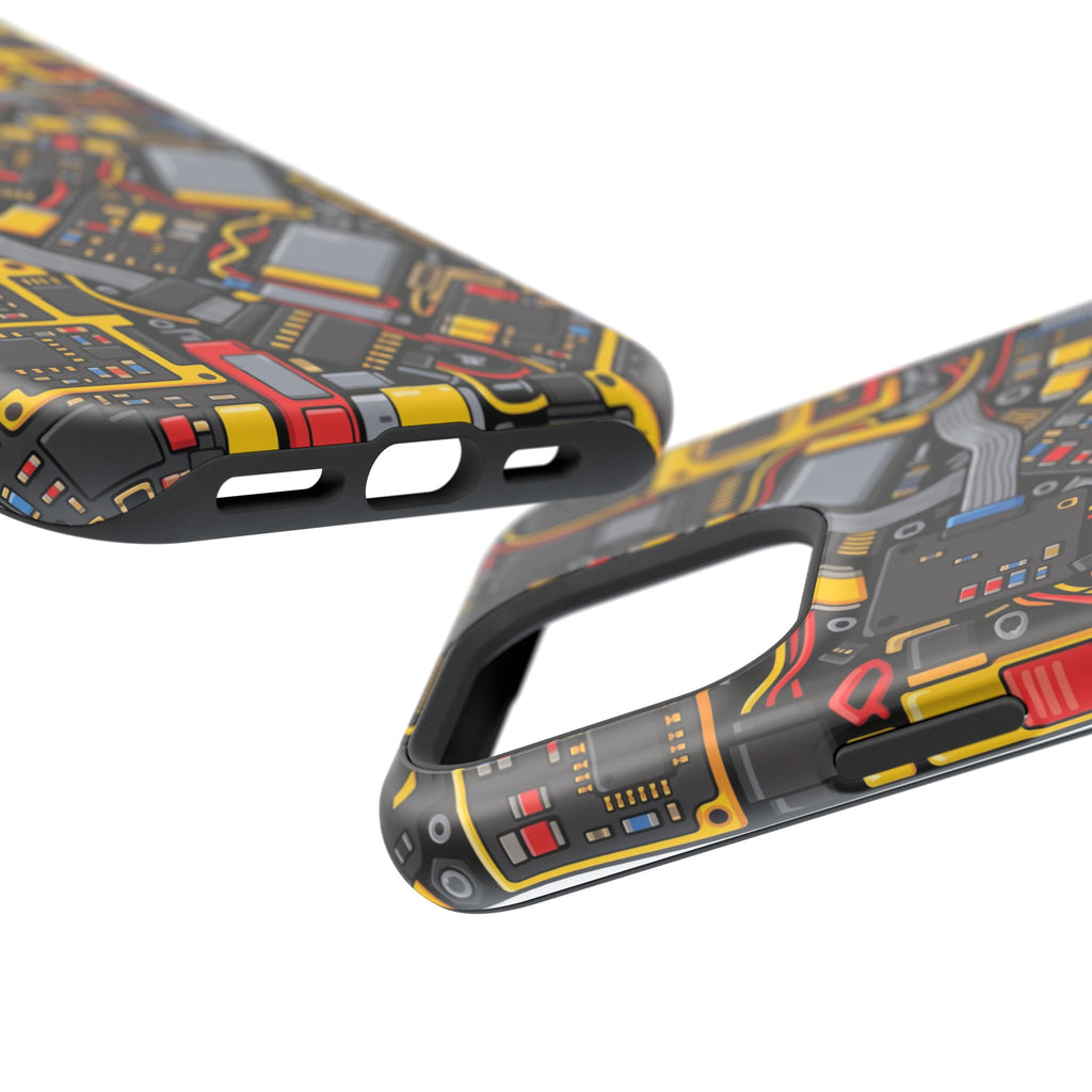 Voltage Board Phone Case — Yellow Circuit Wireless Charging Cover
