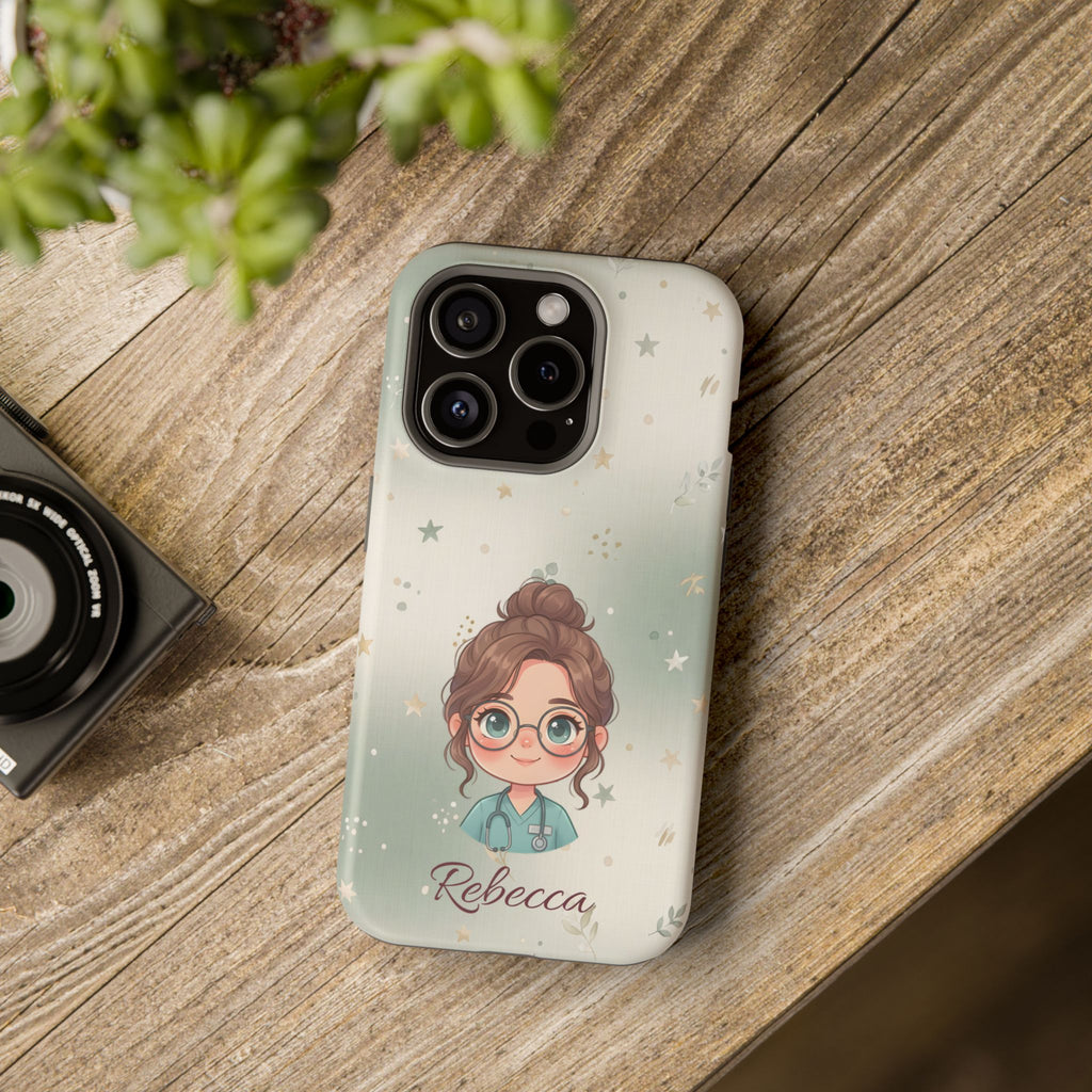 Personalized Starry Nurse Phone Case — Wireless Charging Cover