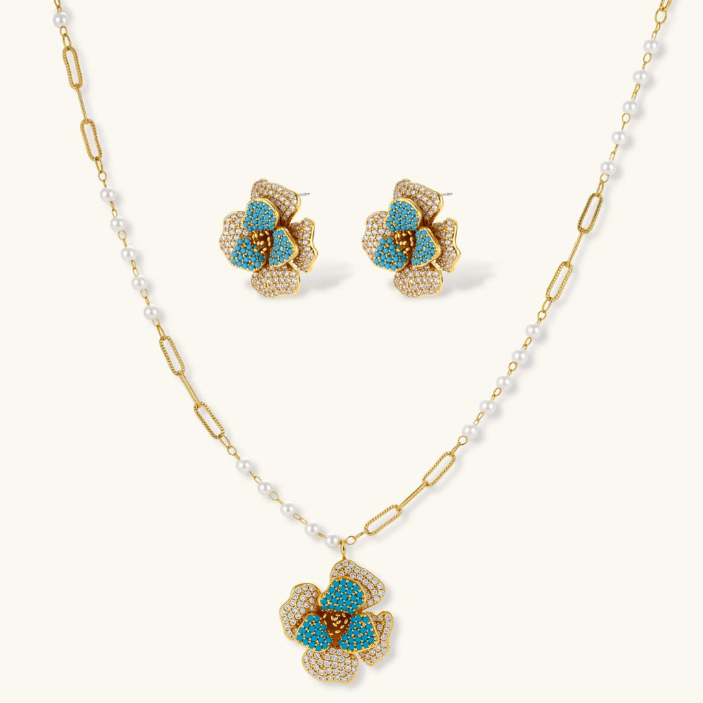 Blooming Sapphire Jewelry Set