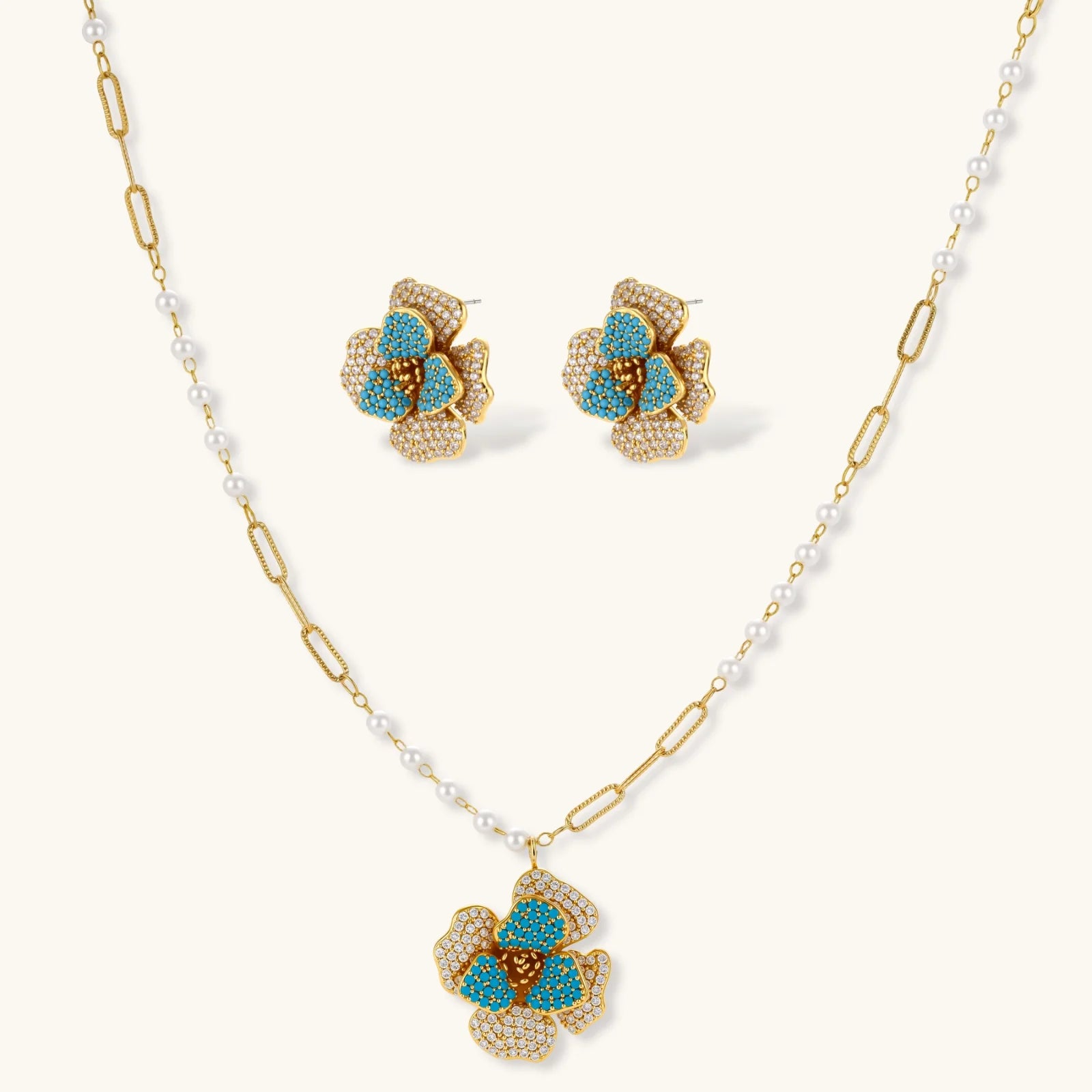 Blooming Sapphire Jewelry Set