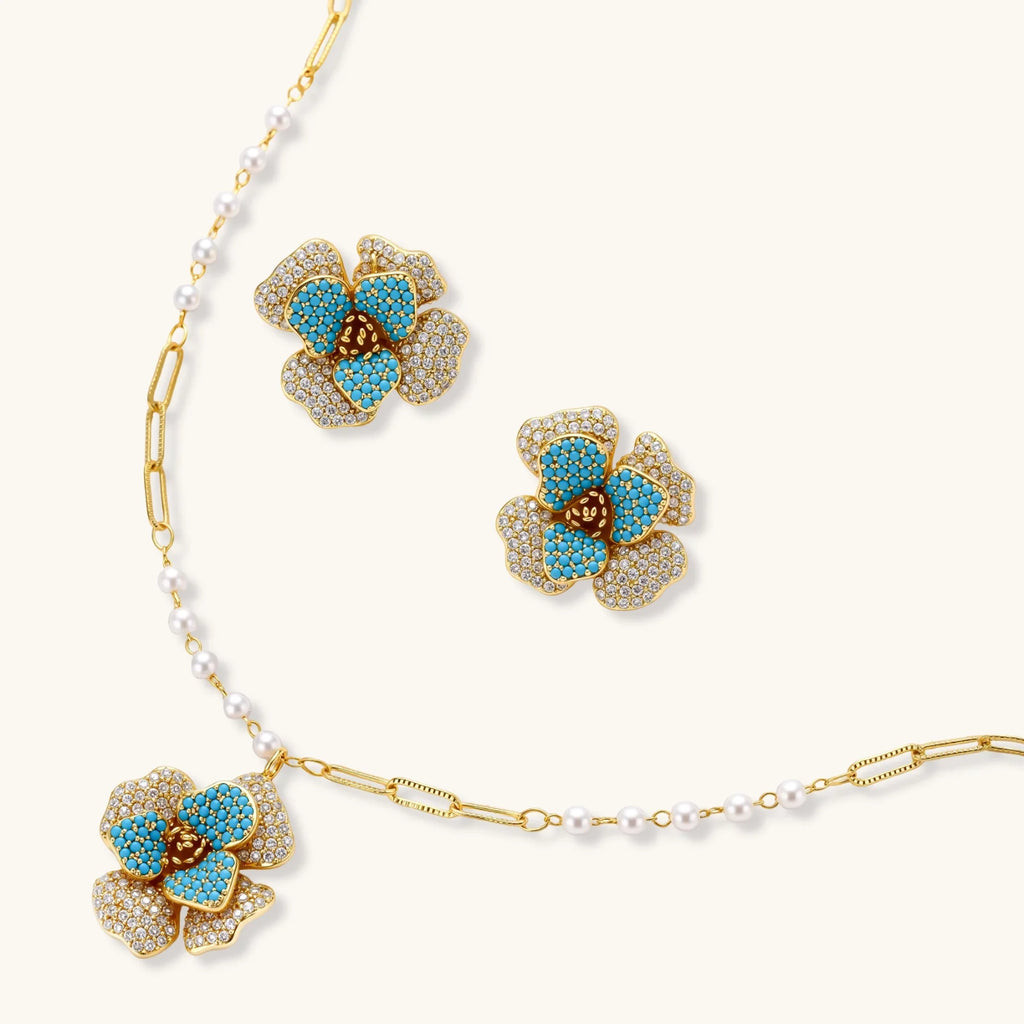 Blooming Sapphire Jewelry Set
