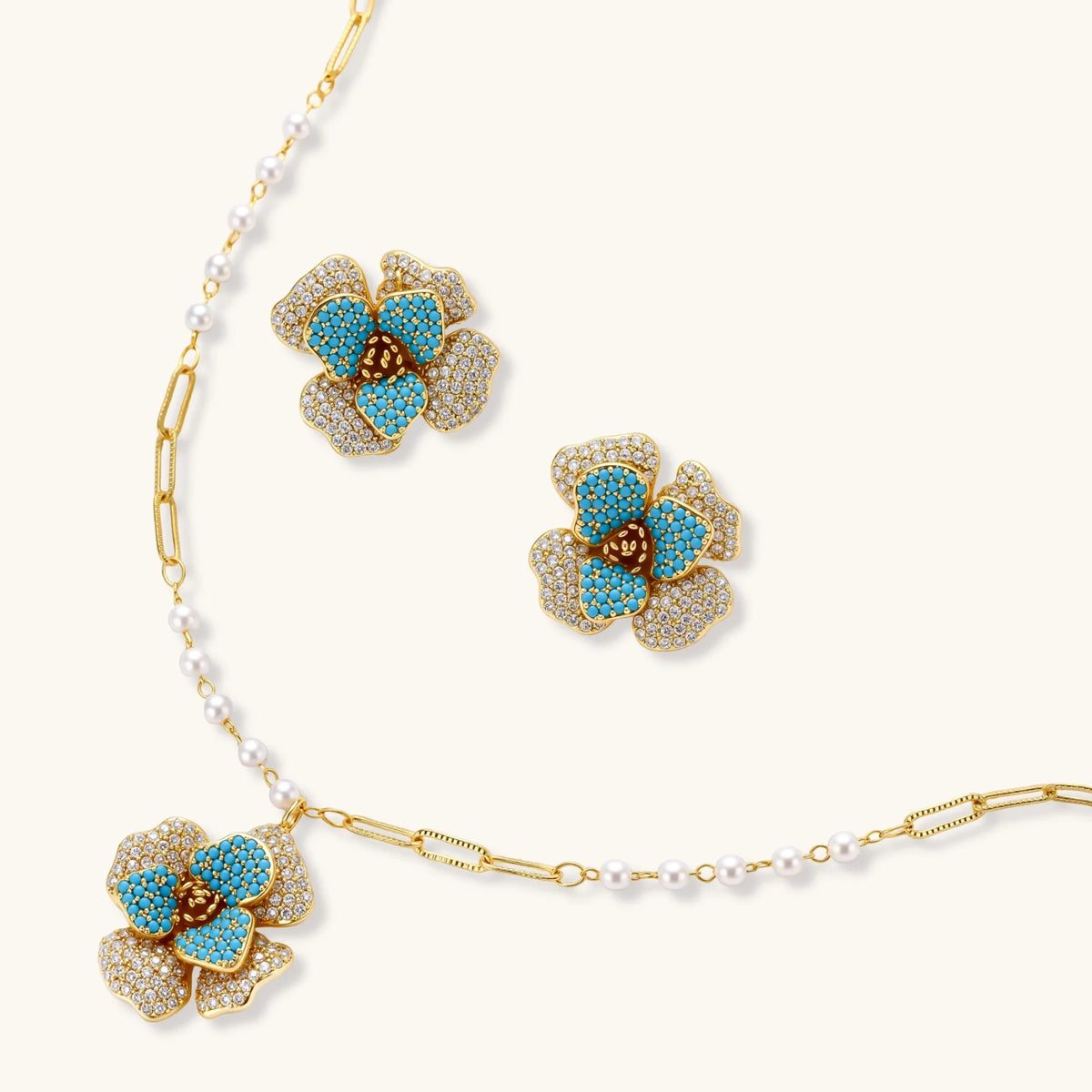 Blooming Sapphire Jewelry Set