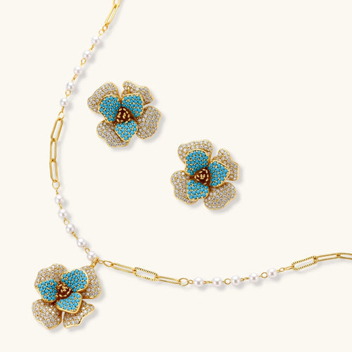 Blooming Sapphire Jewelry Set