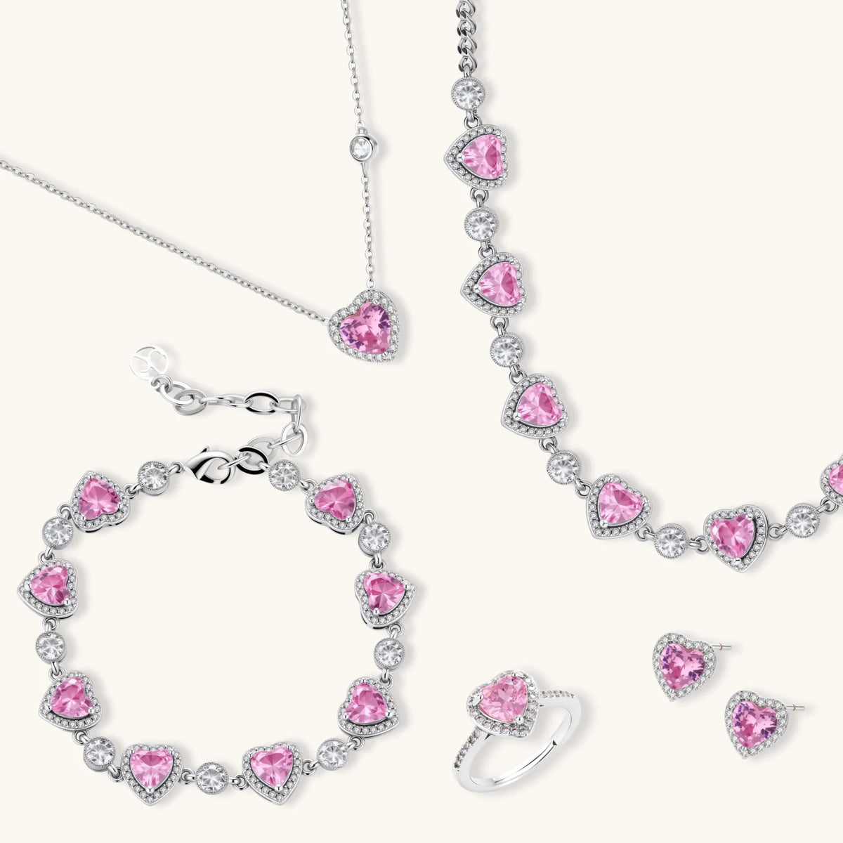 Romance Heart Jewelry Set